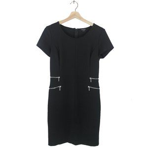 🚨 Club Monaco Black Zip Sheath Stretch Dress